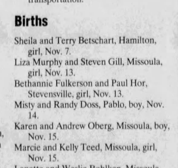 Clipping from The Missoulian